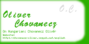 oliver chovanecz business card